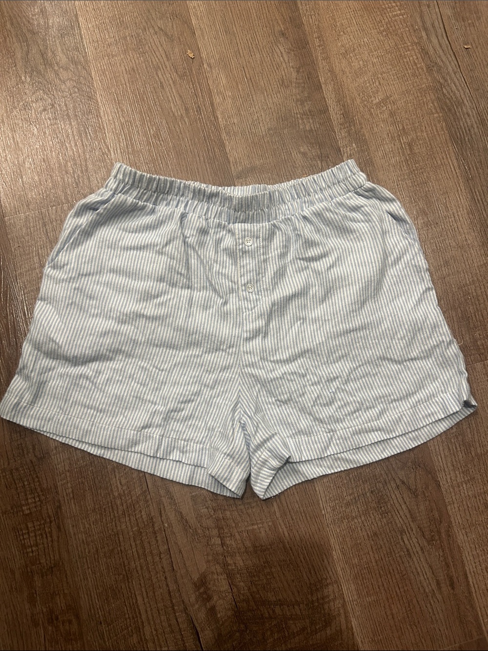 Light Blue Stripe Women’s Lounge Shorts